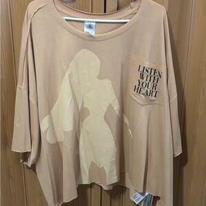 Women's Beige Graphic Top